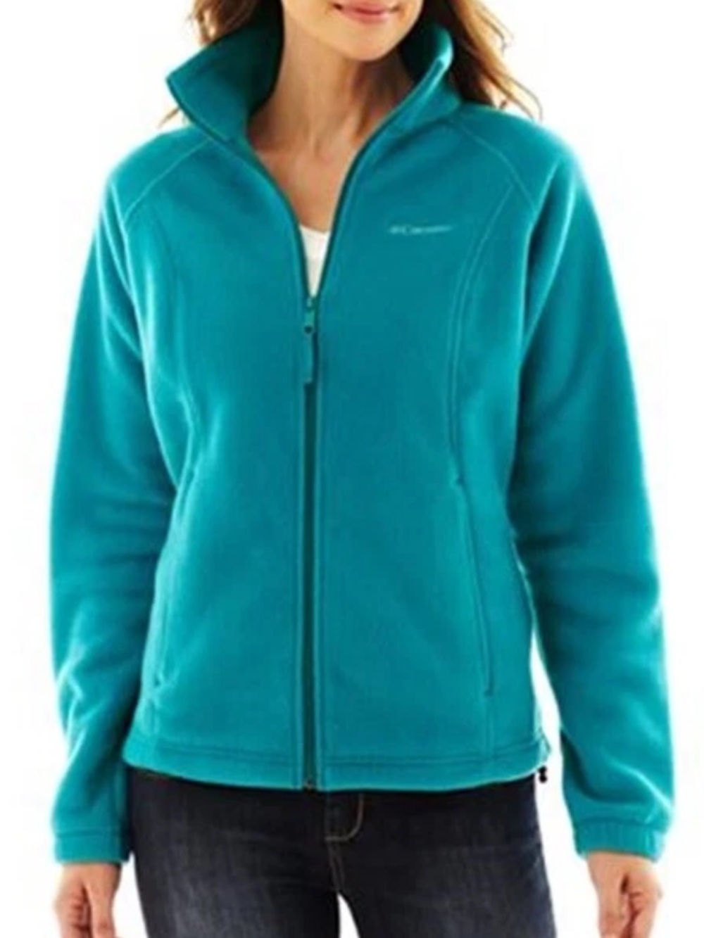 NWT Women Columbia Three Rivers Fleece Jacket Green Small